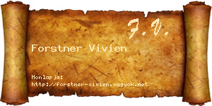 Forstner Vivien névjegykártya
