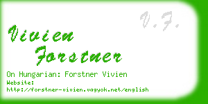 vivien forstner business card